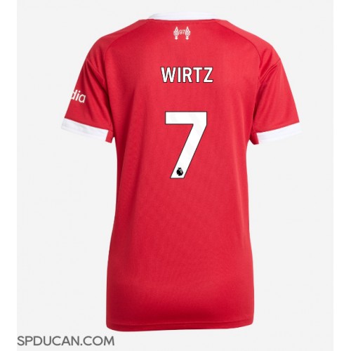 Zenski Nogometni Dres Liverpool Florian Wirtz #7 Domaci 2025-26 Kratak Rukav